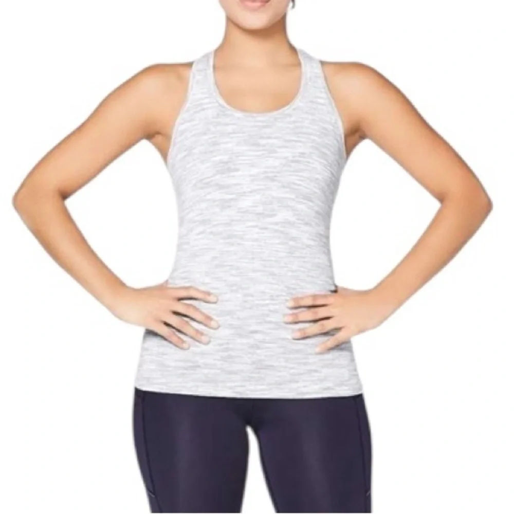 Lululemon Cool Racerback Tank Wee Are From Space Ice Grey Alpine White Size XS